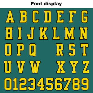 Camiseta de fútbol personalizada con nombre y número del equipo impresos y bordados-color verde