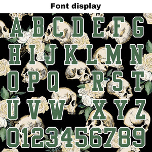 Camiseta de fútbol personalizada con nombre y número del equipo bordados y estampados (Crawl-Green)
