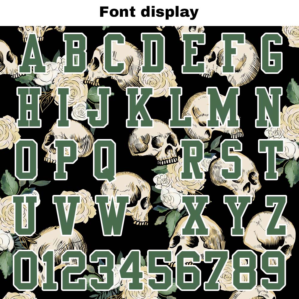 Camiseta de fútbol personalizada con nombre y número del equipo bordados y estampados (Crawl-Green)