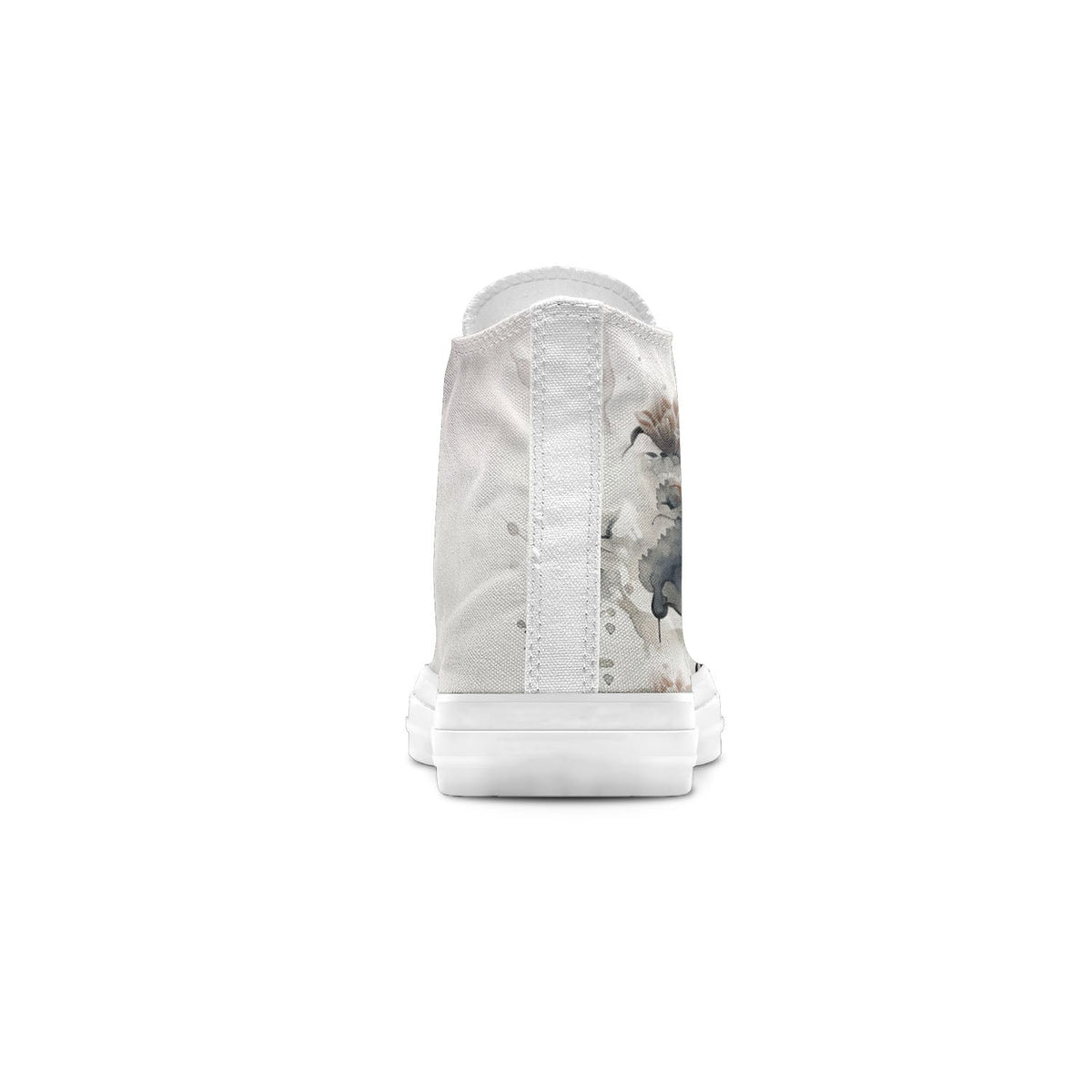 Elegancia efímera: Zapatillas de lona de media caña con estampado de libélula y tinta japonesa: Déjese cautivar por la serena belleza del arte de la tinta con cada paso