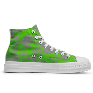 Resalta tu estilo con las zapatillas de lona de caña media Skeleton para hombre y mujer