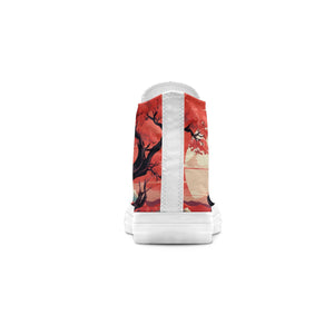 Imperial Vigor: Eleva tu estilo con zapatillas de lona de media caña para hombre y mujer-que capturan la esencia del espíritu samurái japonés