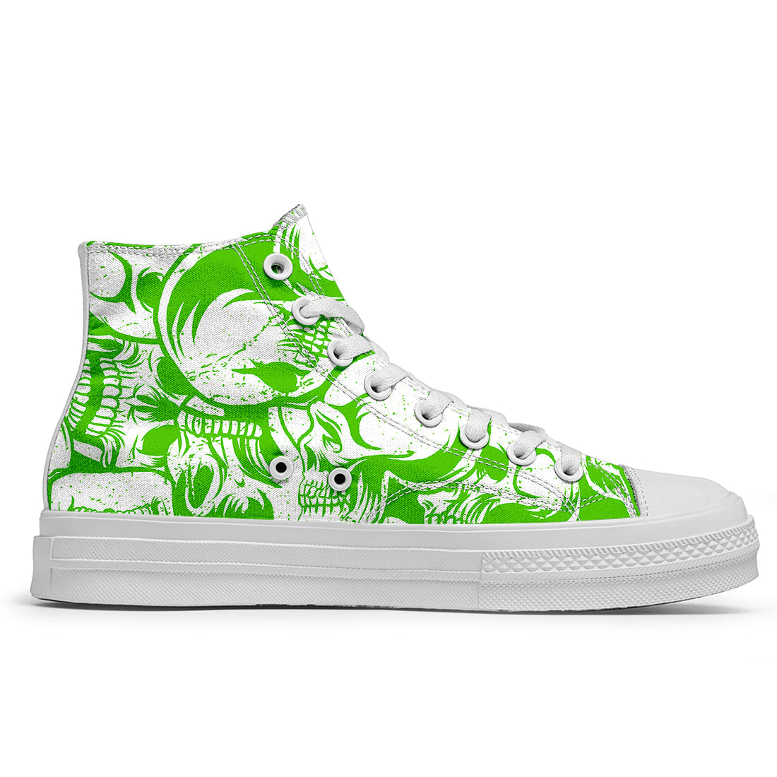 Resalta tu estilo con las zapatillas de lona de caña media Skeleton para hombre y mujer