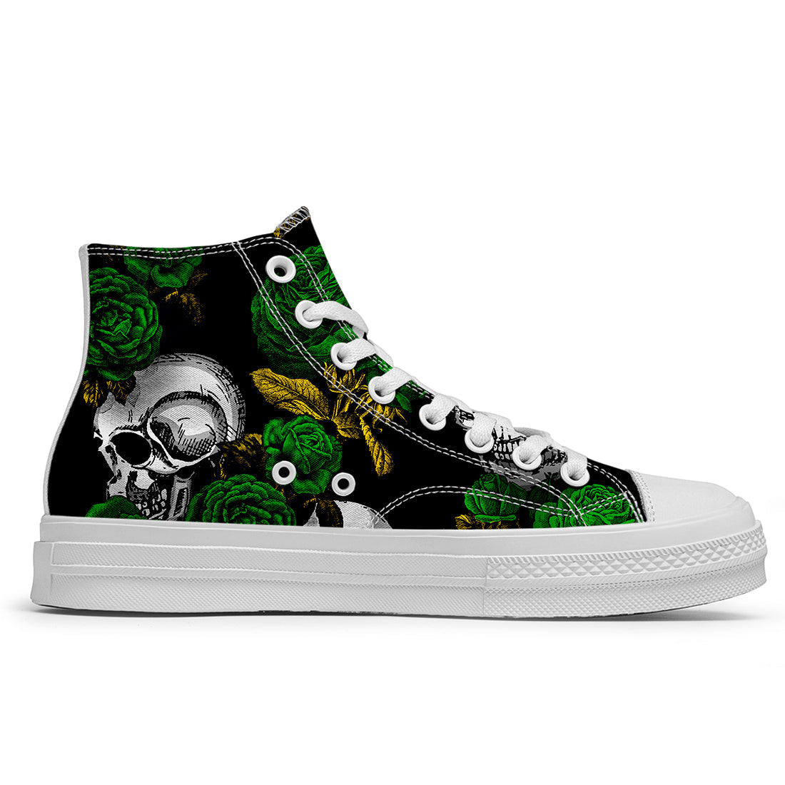 Resalta tu estilo con las zapatillas de lona de caña media Skeleton para hombre y mujer