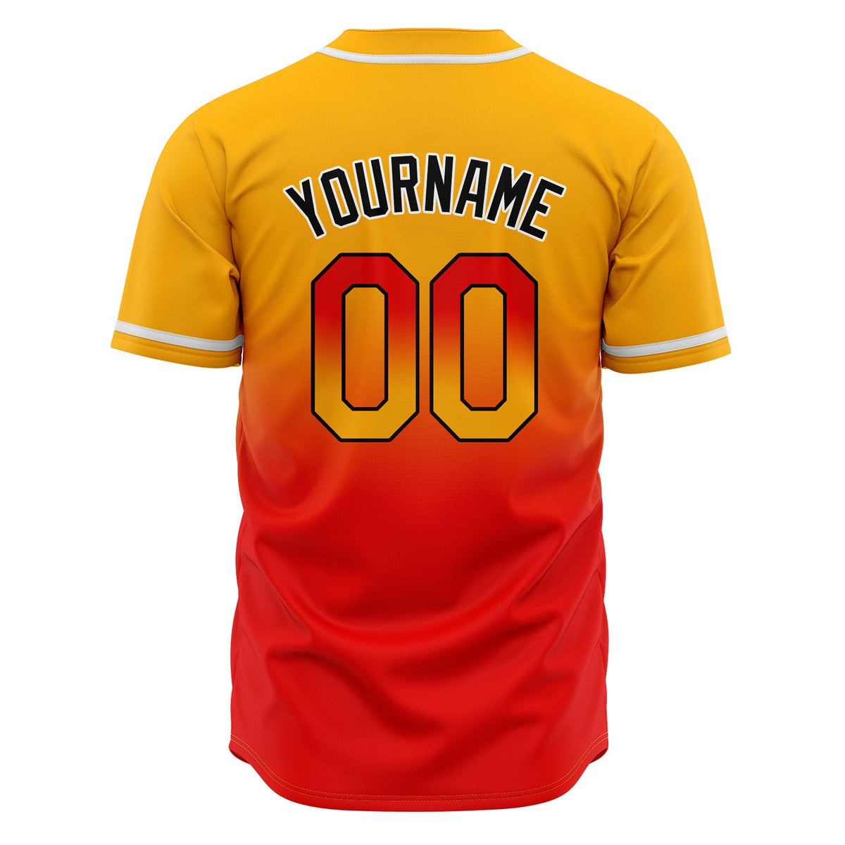 Camisetas de béisbol personalizadas con degradado nombre número y logotipo