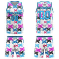 Uniforme de baloncesto azul claro personalizado con tu logotipo-nombre y número impresos