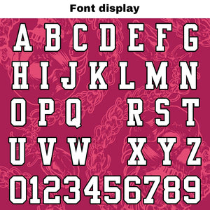 Camiseta de fútbol personalizada con nombre y número del equipo bordados y estampados-color rojo frambuesa