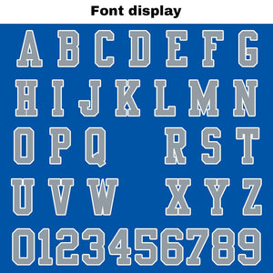Camiseta de fútbol personalizada con nombre y número del equipo impresos y bordados-color azul