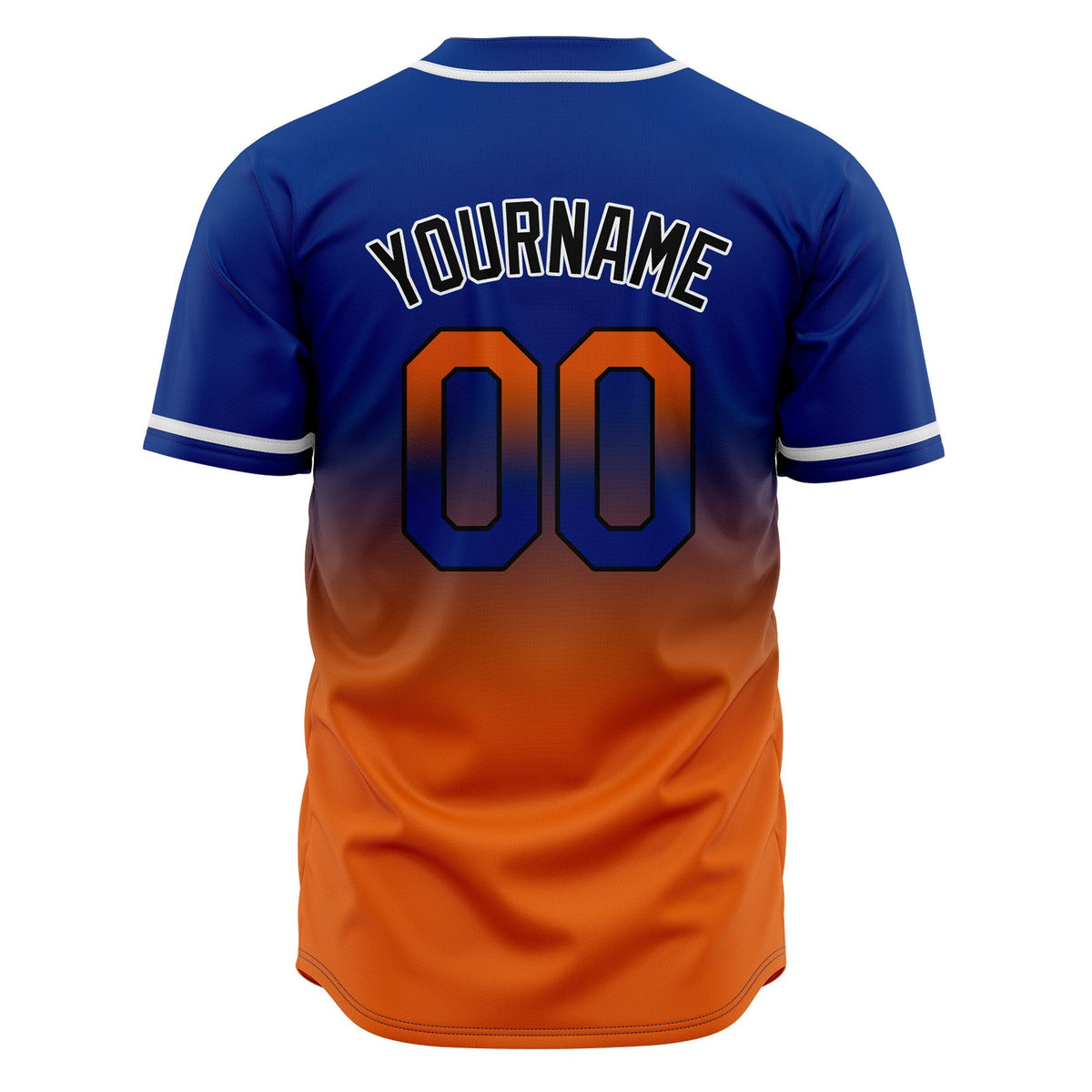 Camisetas de béisbol personalizadas con degradado nombre número y logotipo