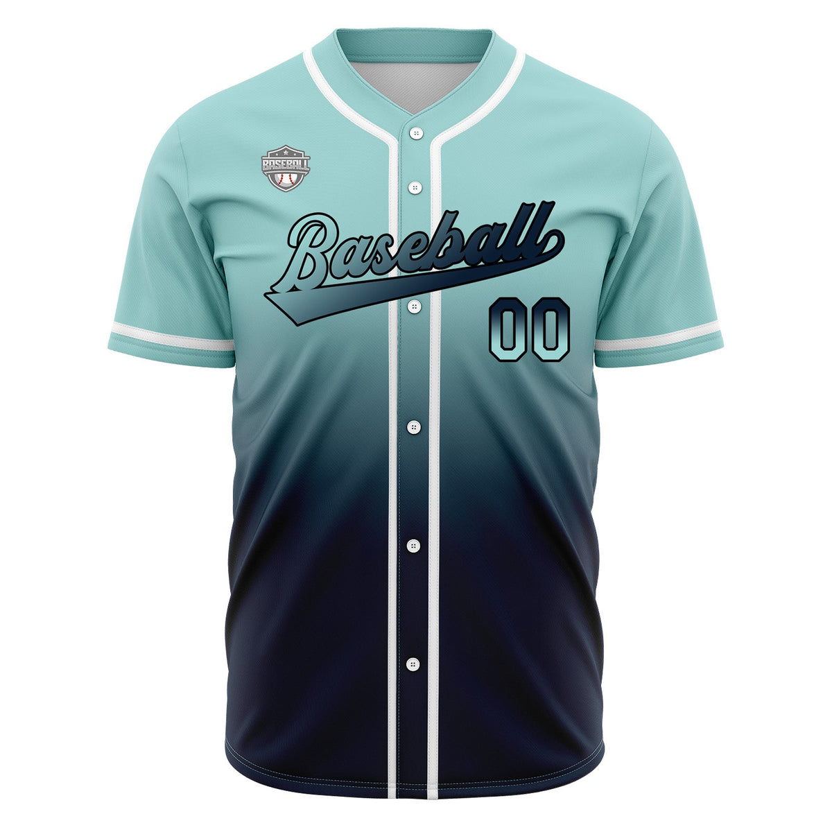 Camisetas de béisbol personalizadas con degradado nombre número y logotipo