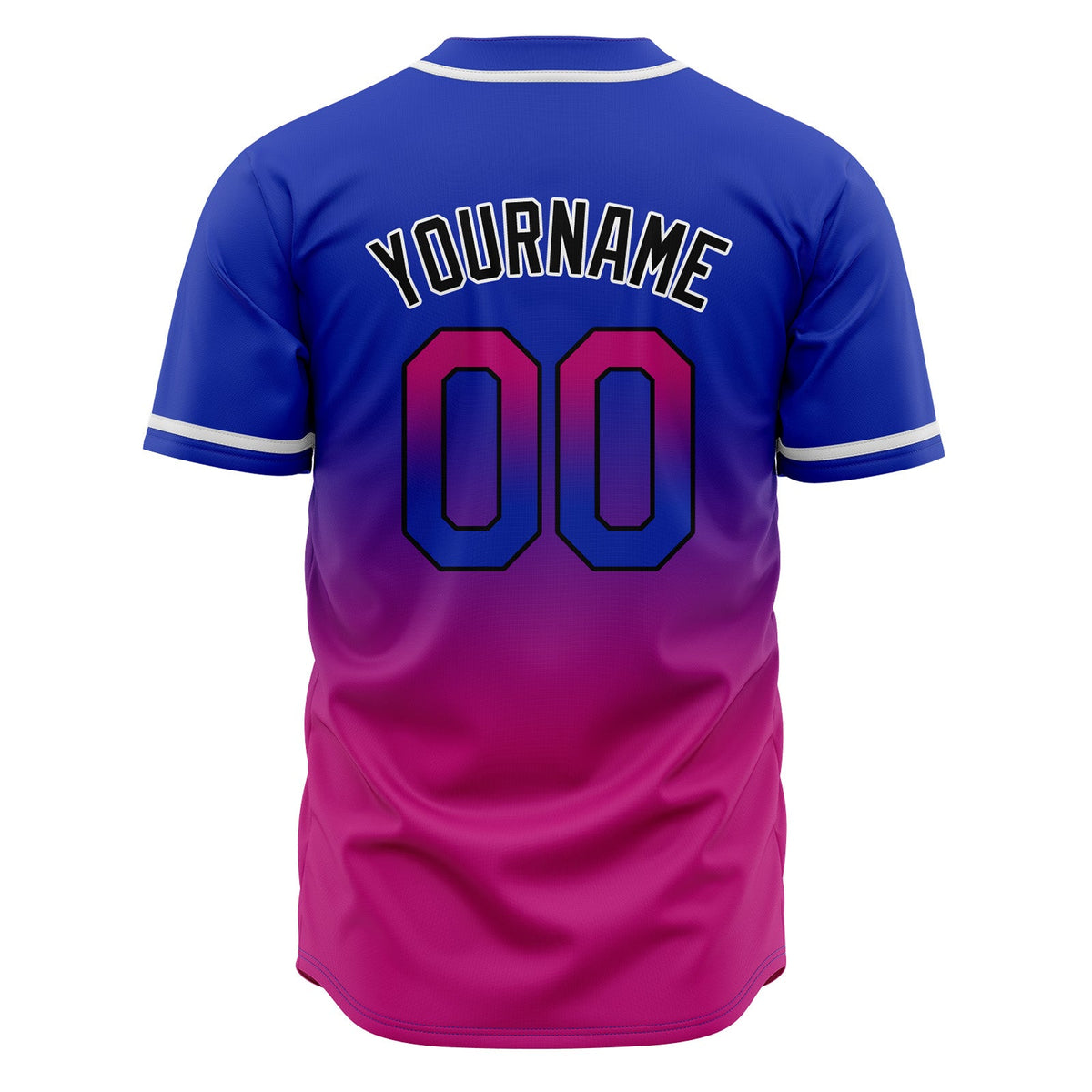 Camisetas de béisbol personalizadas con degradado nombre número y logotipo