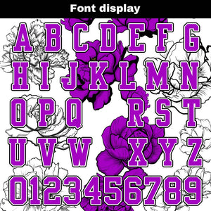 Camiseta de fútbol personalizada con nombre y número del equipo bordados-color morado