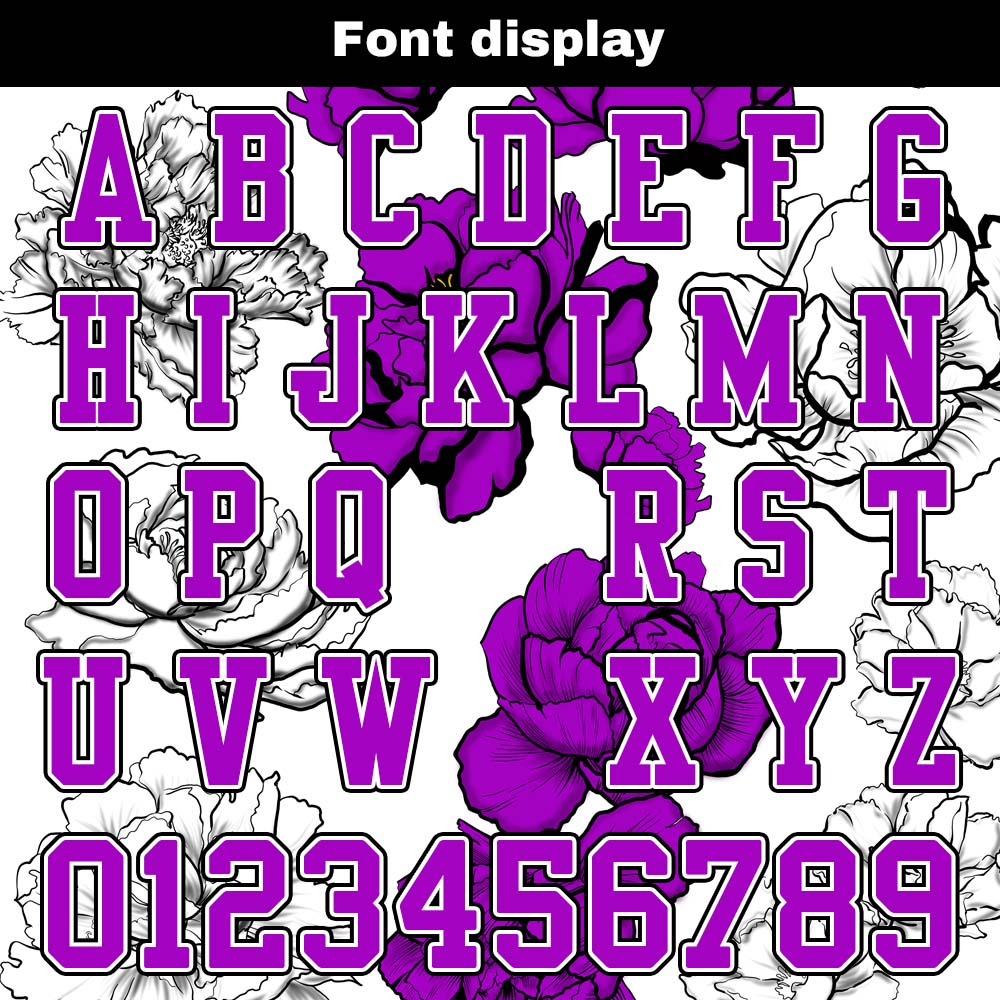 Camiseta de fútbol personalizada con nombre y número del equipo bordados-color morado