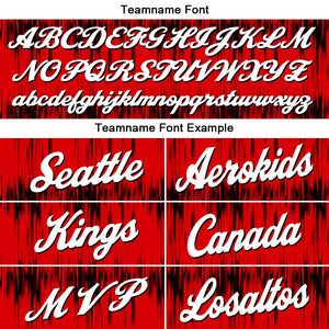 Uniforme de baloncesto personalizado Acoustic Wave rojo con tu logotipo-nombre y número impresos