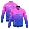 Chaqueta universitaria personalizada estilo Letterman para hombres-mujeres y jóvenes-color rosa y azul