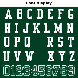 Camiseta de fútbol personalizada con nombre y número del equipo impresos y bordados-color verde