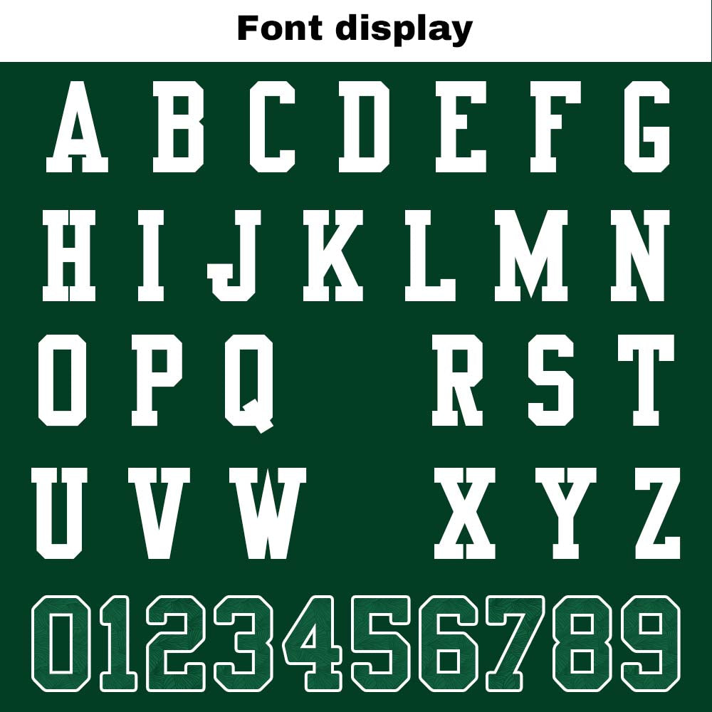 Camiseta de fútbol personalizada con nombre y número del equipo impresos y bordados-color verde