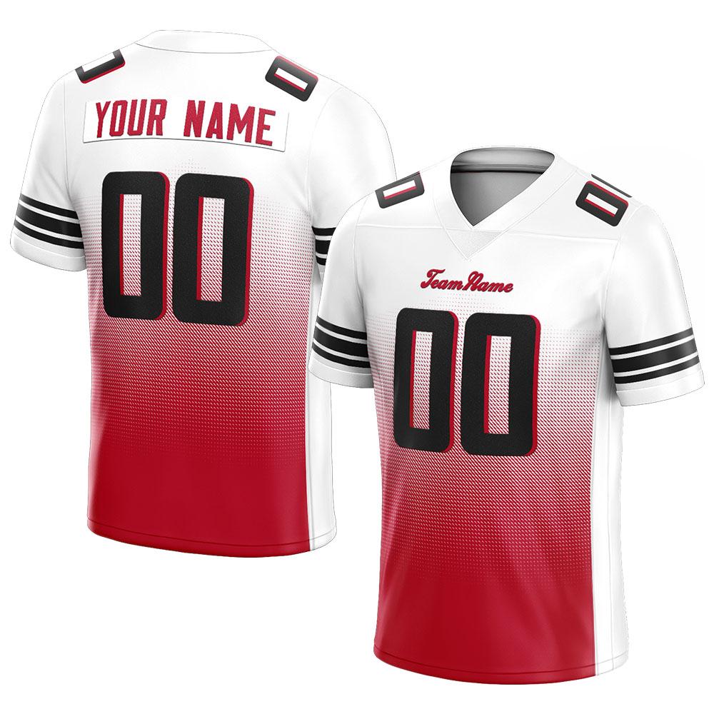 custom authentic gradient fashion football jersey purple-black-white mesh