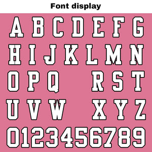 Camiseta de fútbol personalizada con nombre y número del equipo impresos y bordados-color rosa