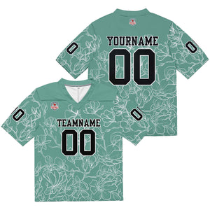 Camiseta de fútbol personalizada con nombre y número del equipo bordados-color verde grisáceo
