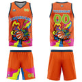 Uniforme de baloncesto naranja personalizado con tu logotipo-nombre y número impresos