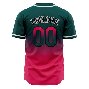 Camisetas de béisbol personalizadas con degradado nombre número y logotipo
