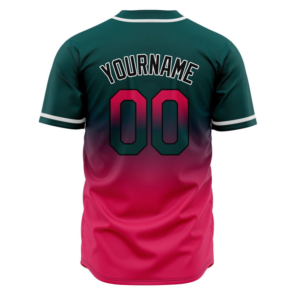 Camisetas de béisbol personalizadas con degradado nombre número y logotipo