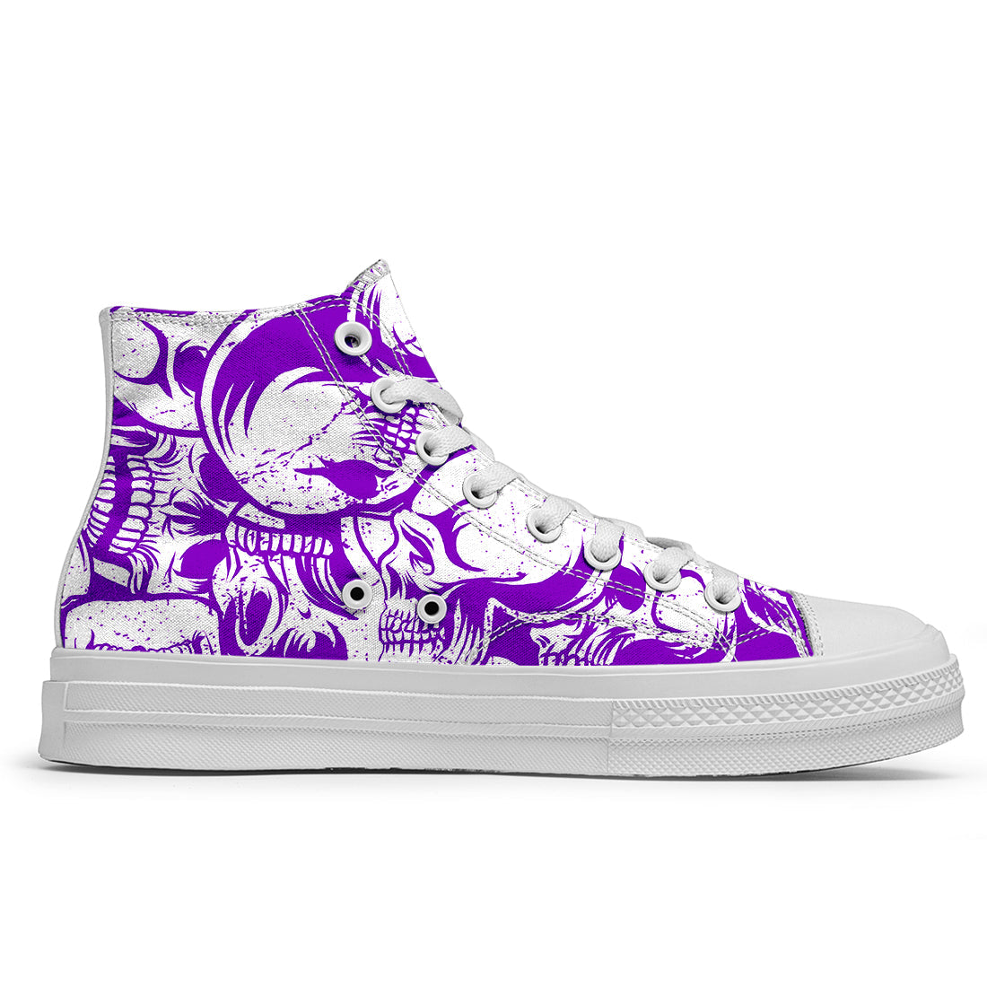 Resalta tu estilo con las zapatillas de lona de caña media Skeleton para hombre y mujer