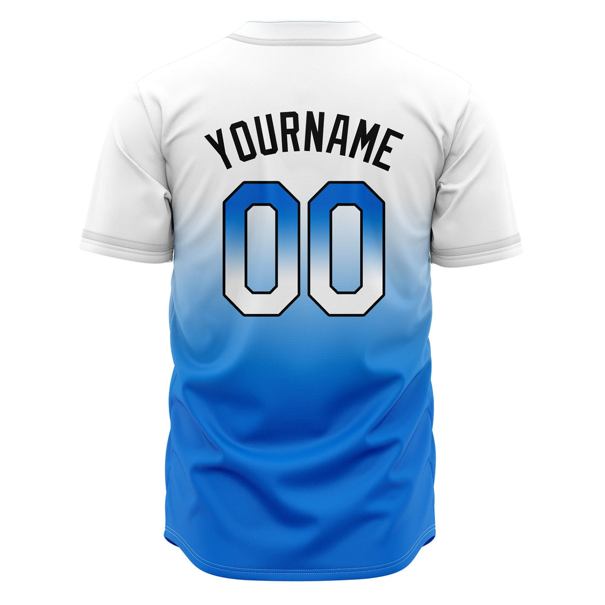 Camisetas de béisbol personalizadas con degradado nombre número y logotipo