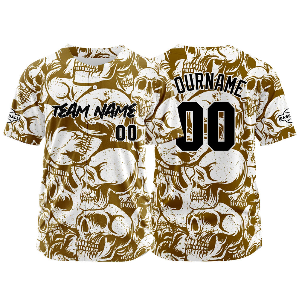 Camiseta de béisbol personalizada para hombres mujeres ni?os y jóvenes con bordados e impresión en color marrón y blanco
