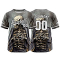 Camiseta de béisbol personalizada para hombres mujeres ni?os y jóvenes con bordados e impresión en gris y verde
