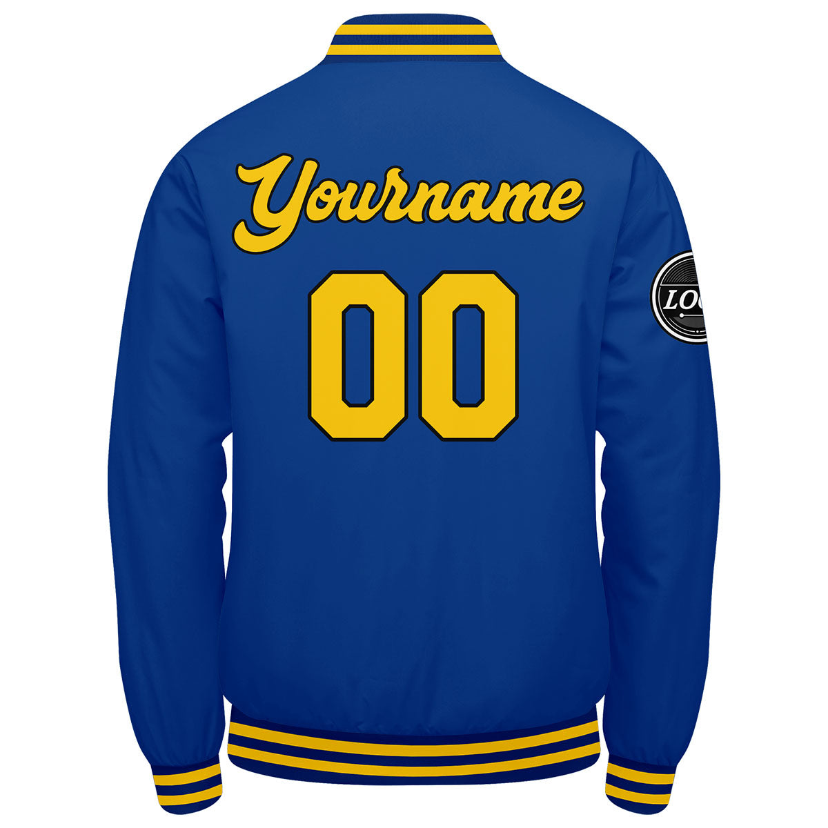 Chaqueta universitaria personalizada estilo Letterman para hombres-mujeres y jóvenes-color amarillo real