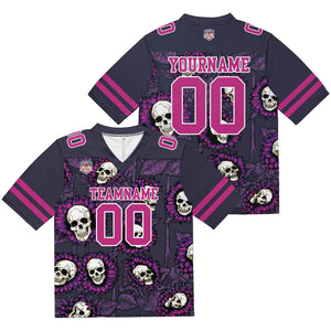Camiseta de fútbol personalizada con nombre y número del equipo bordados-color girasol-rosa