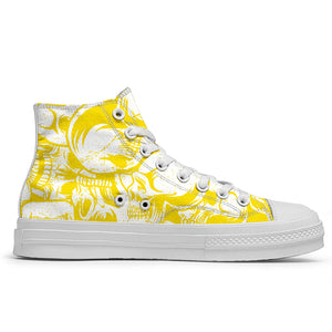 Resalta tu estilo con las zapatillas de lona de caña media Skeleton para hombre y mujer