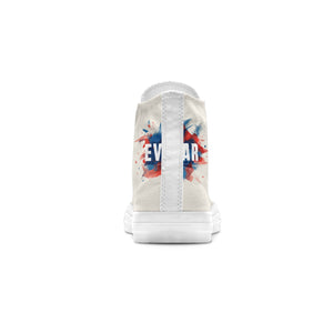 Resalta tu estilo con zapatillas de lona de media caña con estampado de grafiti para hombre y mujer