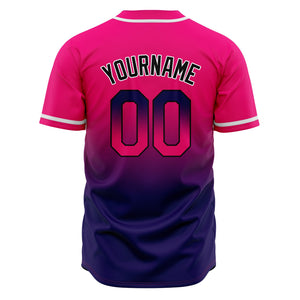 Camisetas de béisbol personalizadas con degradado nombre número y logotipo