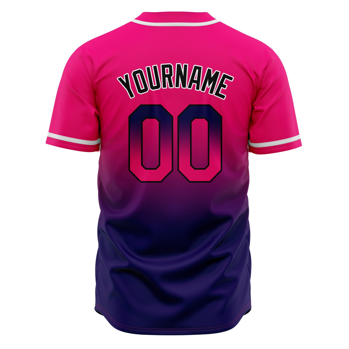 Camisetas de béisbol personalizadas con degradado nombre número y logotipo