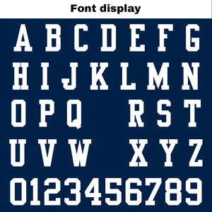 Camiseta de fútbol personalizada con nombre y número del equipo impresos y bordados-color azul marino
