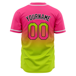 Camisetas de béisbol personalizadas con degradado nombre número y logotipo