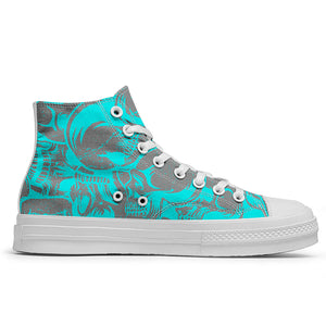 Resalta tu estilo con las zapatillas de lona de caña media Skeleton para hombre y mujer