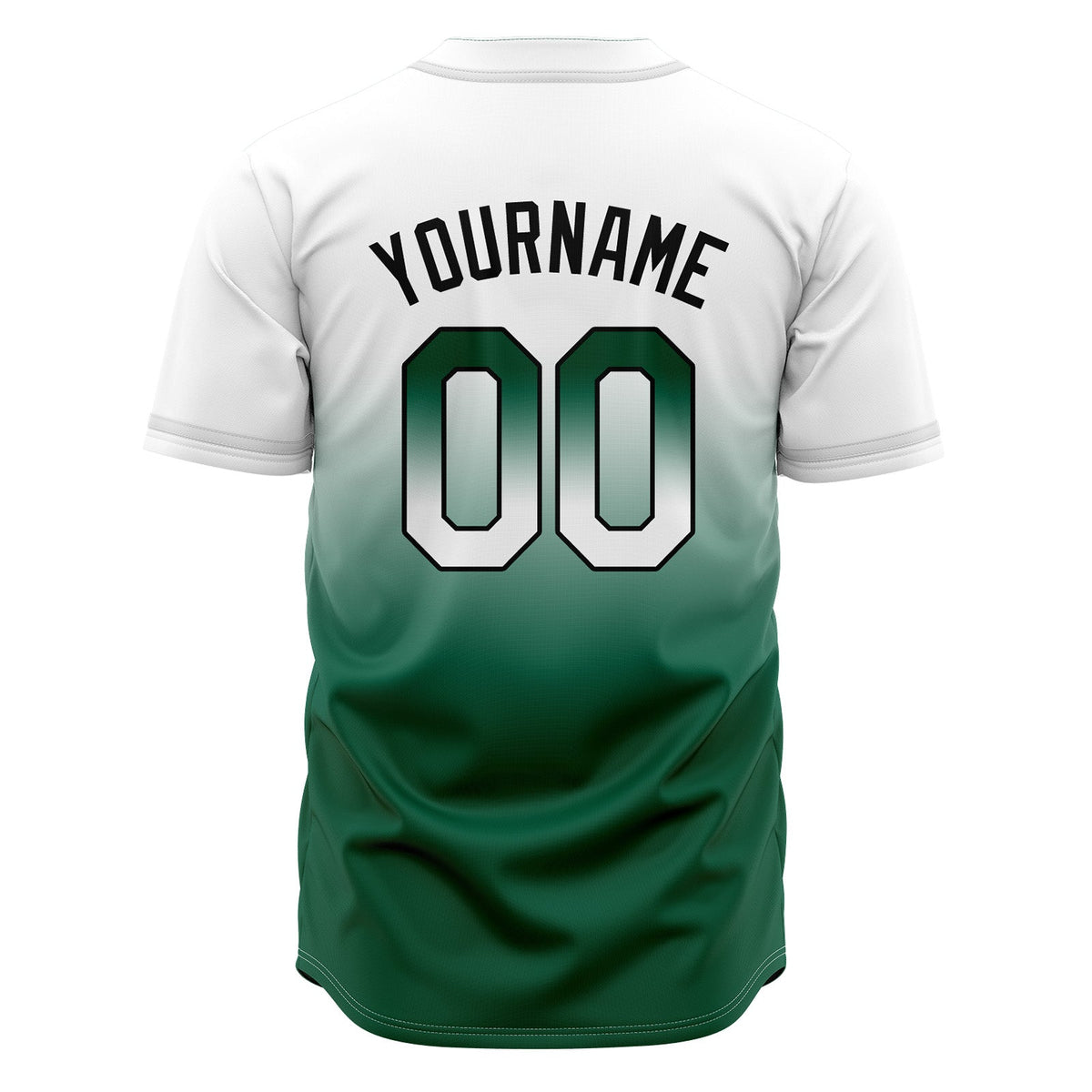 Camisetas de béisbol personalizadas con degradado nombre número y logotipo