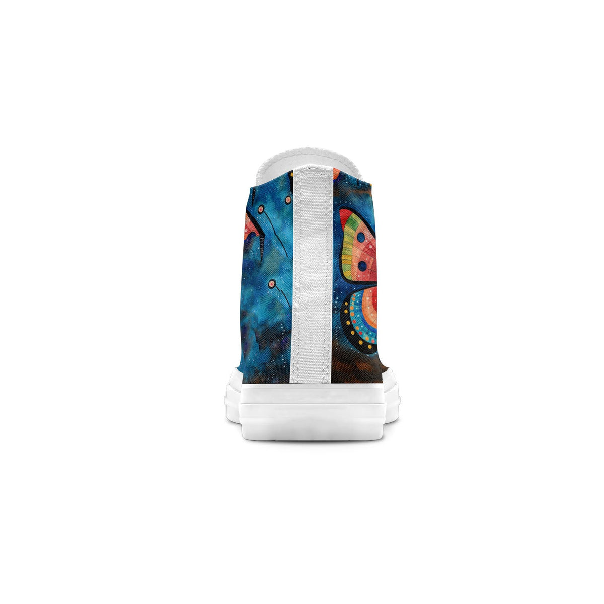 Alas Artísticas: Da rienda suelta a tu creatividad con estas zapatillas de lona de caña alta Moda unisex adornada con el cautivador y divertido diseño de mariposas