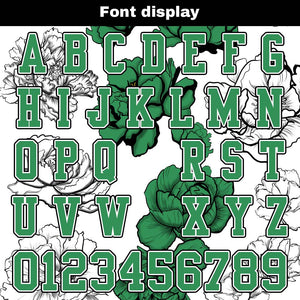 Camiseta de fútbol personalizada con nombre y número del equipo impresos y bordados-color verde