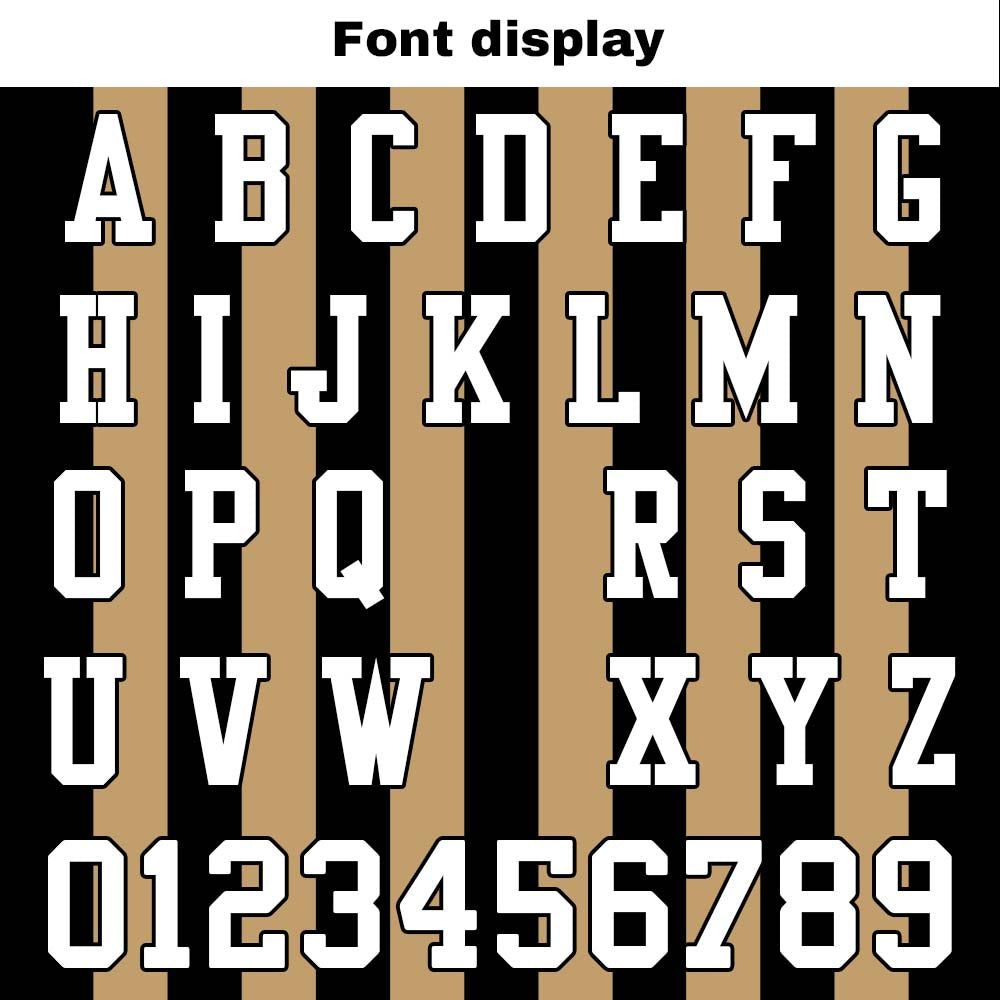 Camiseta de fútbol personalizada con nombre y número del equipo bordados-color dorado y negro