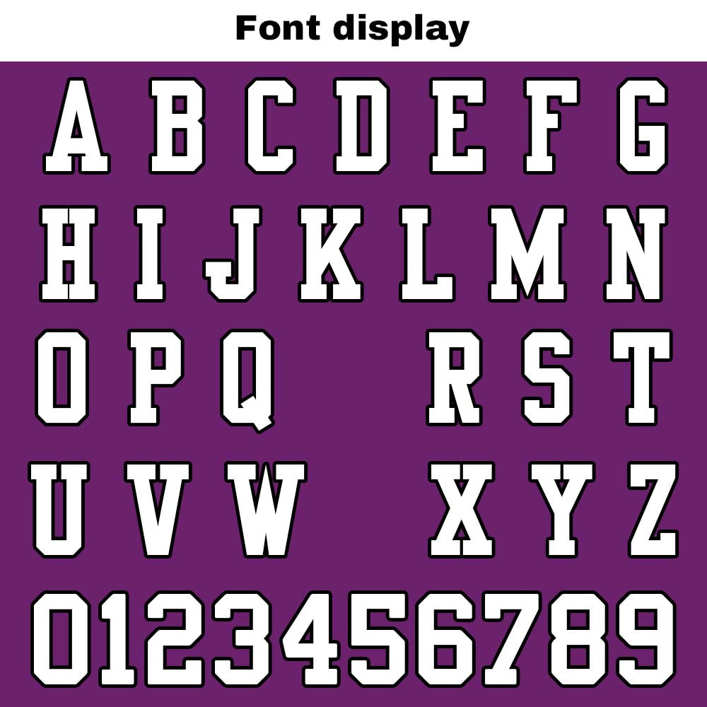 Camiseta de fútbol personalizada con nombre y número del equipo bordados-color morado