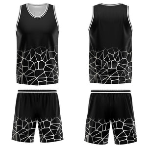 Custom Black White Basketball Jersey Uniform Suit Printed Your Logo Name Number