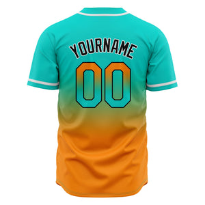 Camisetas de béisbol personalizadas con degradado nombre número y logotipo