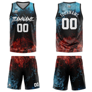 Uniforme de baloncesto personalizado de Water and Fire con tu logotipo-nombre y número impresos