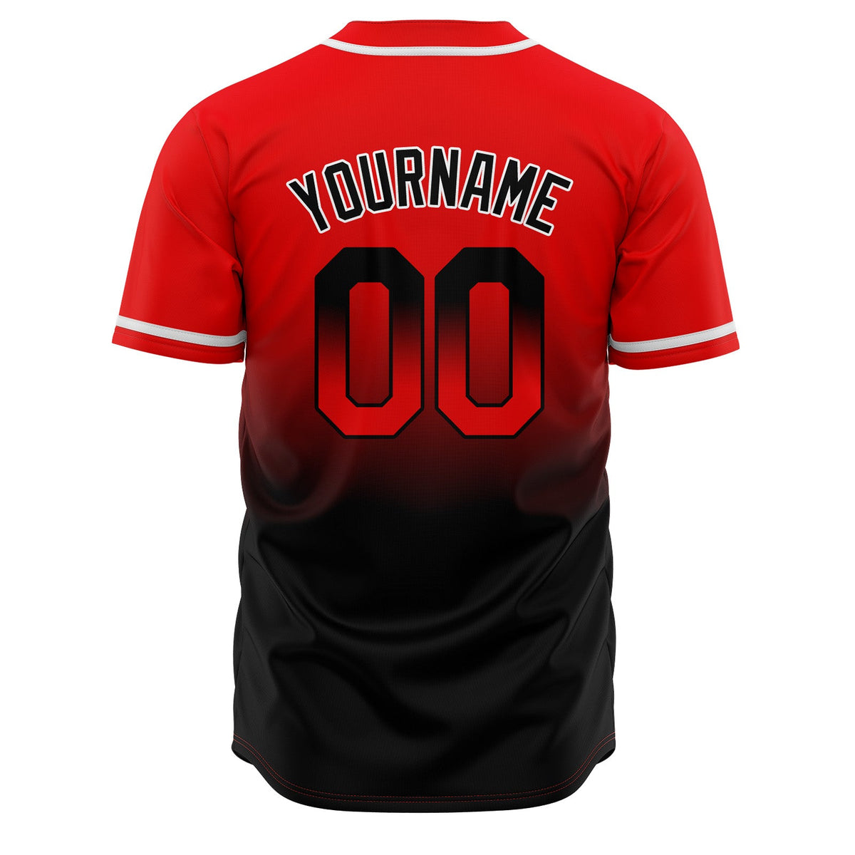 Camisetas de béisbol personalizadas con degradado nombre número y logotipo