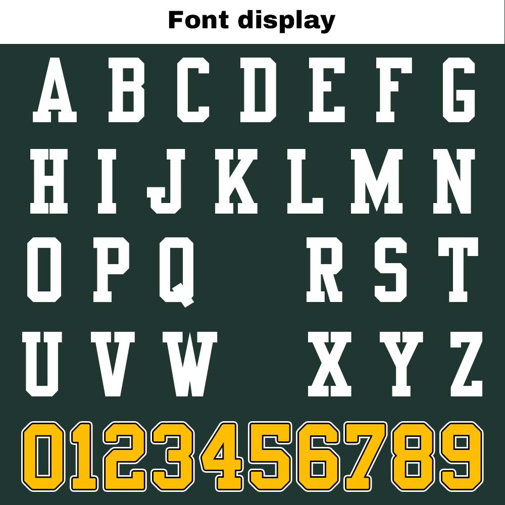 Camiseta de fútbol personalizada con nombre y número del equipo bordados-color verde y amarillo